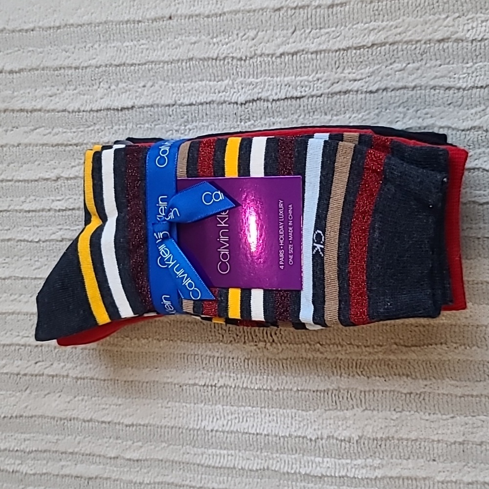 2 for $35 - Calvin Klein Women’s US 6-9.5 - 4 Pairs Holiday Luxury Socks